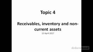 Topic 4  Receivables inventory and noncurrent assets [upl. by Asiar959]