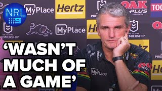 Ivan Cleary frustrated by refs and Panthers’ performance NRL Presser  NRL on Nine [upl. by Amada]