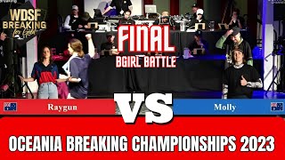 RAYGUN VS MOLLY  FINAL BGIRL  WDSF OCEANIA BREAKING CHAMPIONSHIPS 2023 [upl. by Mutua]