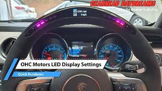 OHC Motors LED Race Display Settings [upl. by Pia]