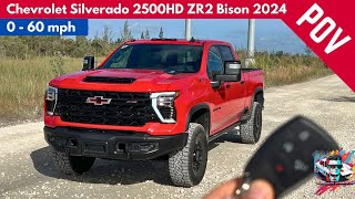 CHEVROLET SILVERADO 2500 HD ZR2 BISON 2024  Exhaust Sound amp 0 to 60 POV  HD [upl. by Nyrad]