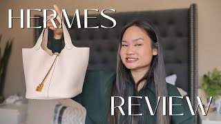 DESIGNER HANDBAG REVIEW  Hermes Picotin 22 Worth the price What does it hold  Victoria Hui [upl. by Ytisahcal194]