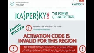 How to activate Kaspersky internet security quotActivation Code Is invalid for this regionquot simple step [upl. by Natsirt]