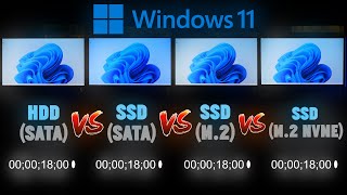 Windows 11 HDD vs SSD vs M2 vs NVMe Boot Time Comparison [upl. by Sarat]