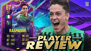 87 FUTURE STARS RASPADORI PLAYER REVIEW FUTURE STARS RASPADORI  FIFA 22 ULTIMATE TEAM [upl. by Dnaltiac]