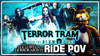 Terror Tram Enter the Blumhouse  Universal Hollywood Halloween Horror Nights 2024 [upl. by Einnel806]