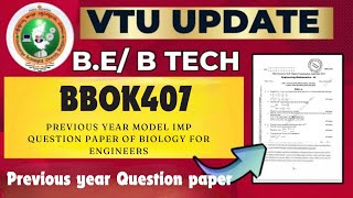 BBOK407 Previous Year MODEL QUESTION PAPER VTU 2022 SCHEME NOTES  vtu engineering [upl. by Allen]