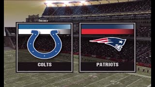 Madden NFL 2004 PS2  2003 AFC Championship Rematch  Colts at Patriots [upl. by Francklin]