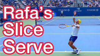 Rafael Nadal Slice Serve Analysis Hold Serve In Tennis [upl. by Llirred]