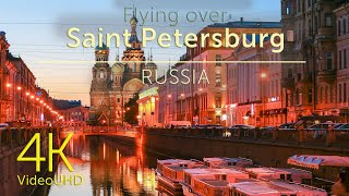 Above SaintPetersburg video 4K UHD amp Relaxing Music  Санкт Петербург видео в 4К [upl. by Ettenoj136]