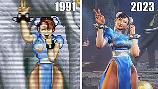 Street Fighter  Classic ChunLi Evolution 19912023 Victory Poses [upl. by Maryn]