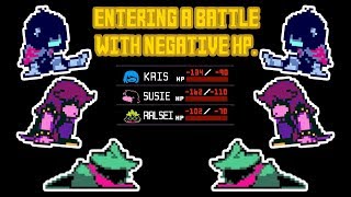 Entering a Battle with Negative HP  Deltarune [upl. by Fang]