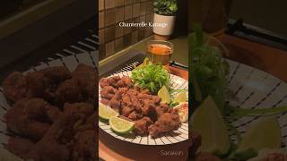 Crispy Chanterelle Karaage asmr asmrfood [upl. by Idolla]