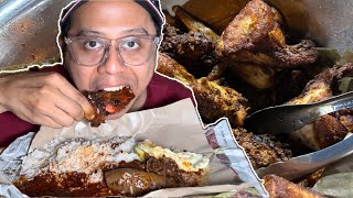 MELANTAK NASI LEMAK JUMBO 🍗  SAMBAL 🐙 TERANGKAT 🔥 🔥 MUKBANG MALAYSIA [upl. by Hamitaf]