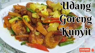 Resepi Udang Goreng Kunyit [upl. by Ardnasxela]