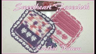 FRIDAY FUNDAY Sweetheart Face Cloth Crochet Pattern [upl. by Casper]