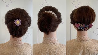 3 Elegant Bride amp Bridesmaids Hairstyle Tutorials  Girls Ladies Hairstyles for PartyampWedding Guests [upl. by Tennaj]