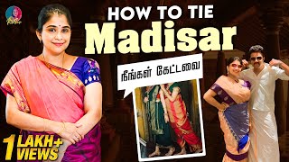 How To Tie Madisar  நீங்கள் கேட்டவை  Preethi Sanjiv [upl. by Dorothi]