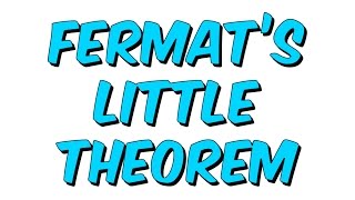 5dkda FERMATs LITTLE THEOREM [upl. by Coraline]