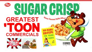 GREATEST TOON COMMERCIALS  60s  02  Psychedelic Sugar Crisps Cereals Sugar Bear Cartoon [upl. by Ariane]