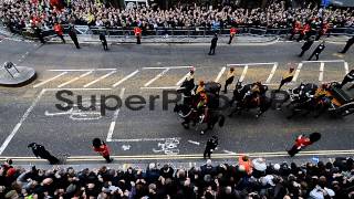 The funeral cortege carrying the body of former British P [upl. by Bartosch]