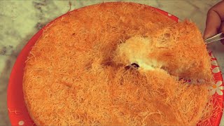 Kunafa Simple and Easy Recipe Knafeh Kunafah Konafah കുനാഫ [upl. by Yorztif]