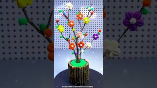 how to make beautiful flower pot🌷🪴 miniature woodworking diy art decoration [upl. by Anale]