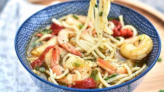 Recette  Ramen aux crevettes [upl. by Elamor]