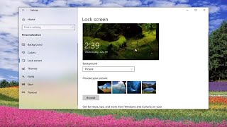 How to ChangePersonalize Lock Screen Wallpaper in Windows 10 [upl. by Wilek]