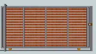 PORTÓN DE CORREDERA MADERAS HORIZONTALES  HORIZONTAL SLIDING WOOD GATE [upl. by Gilba899]