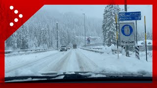 Strade imbiancate a Madonna di Campiglio immagini camera car [upl. by Akemyt]