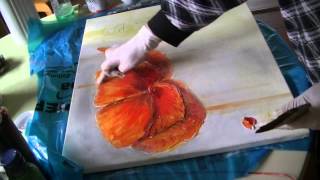 Mohnblüte malen lernen Teil2 Poppies acrylic painting demo part 2 [upl. by Zindman235]