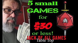 5 Small Games for 30 or less [upl. by Aihseyk]