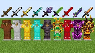 which armor is stronger in Minecraft experiment [upl. by Sedberry]