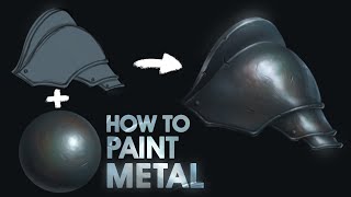 How To Paint METAL  Digital Art For Beginners  Photoshop Digital Painting Tutorial [upl. by Nnylatsyrc]