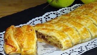 Receta Trenza de hojaldre rellena de cabello de ángel y manzana  Recetas de cocina Loli Domínguez [upl. by Landel722]