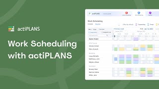 Work Scheduling with actiPLANS [upl. by Donelle]