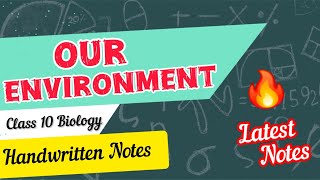 Our Environment Class 10 Biology Chapter 5 Handwritten Notes  Class 10 Biology Notes [upl. by Neelyar]