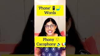 Learn ‘Phony’ amp ‘Cacophony’ – Sound Smartquot enrichyourvocabulary ytshorts ytshortsindia english [upl. by Alaaj]