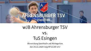 Handball OL wJB Ahrensburger TSV vs TuS Esingen am 24112024 [upl. by Charyl]