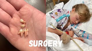 SURGERY  7yo Gets Anesthesia for Dental Surgery  Getting 4 Teeth Pulled  Hospital VLOG [upl. by Salim]