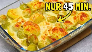 Der Rosenkohl Auflauf ist so lecker dass ich den jeden Tag mache Rosenkohl Gratin mit Kartoffeln [upl. by Lamphere]