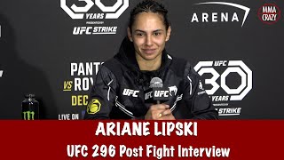 Ariane Lipski talks submission win over Casey O’Neill at UFC 296 [upl. by Landis]