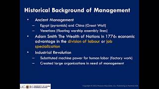 UGBS104  Principles of Management Evolution of Management Theory  Lecture 3 [upl. by Dewayne]