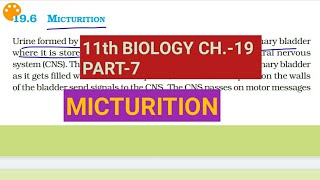 Class 11 BiologyCh19 Part7MicturitionStudy with Farru [upl. by Hendrika1]