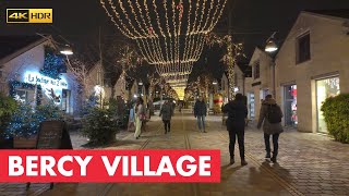 Paris Christmas Lights at Bercy Village December 2023 4K HDR [upl. by Ranna]