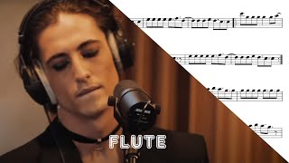 Måneskin  I Wanna Be Your Slave – Flute Sheet Music [upl. by Meehyrb294]