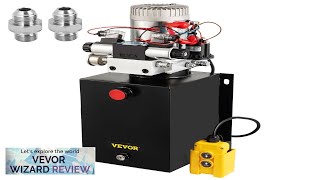 VEVOR Hydraulic Power Unit 12 Volt Dump Trailer Hydraulic Pump Double Acting Review [upl. by Barth966]