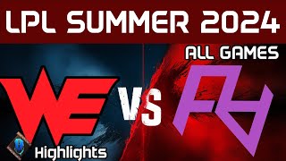 WE vs RA Highlights ALL GAMES LPL Summer 2024 Team WE vs Rare Atom by Onivia [upl. by Amend]