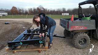 How to Setup your DragNFly Arena Groomer with the ATV Tow Bar [upl. by Aloivaf]